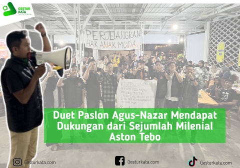 Duet Paslon Agus-Nazar Mendapat Dukungan dari Sejumlah Milenial Aston Tebo