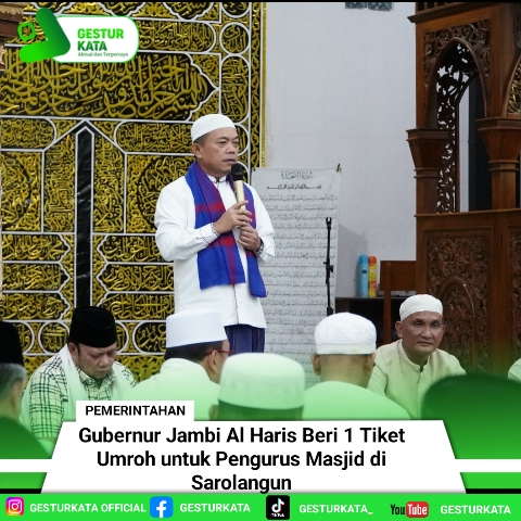 Gubernur Jambi Al Haris Beri 1 Tiket Umroh untuk Pengurus Masjid di Sarolangun