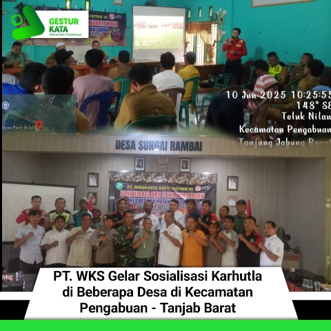 PT. WKS Gelar Sosialisasi Karhutla di Beberapa Desa di Kecamatan Pengabuan Tanjab Barat