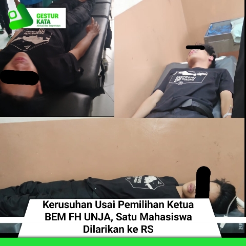 Kerusuhan Usai Pemilihan Ketua BEM FH UNJA, Satu Mahasiswa Dilarikan ke RS