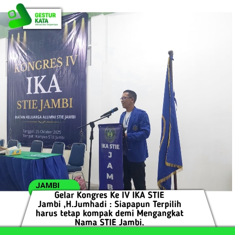 Gelar Kongres Ke IV IKA STIE Jambi ,H.Jumhadi : Siapapun Terpilih harus tetap kompak demi Mengangkat Nama STIE Jambi.