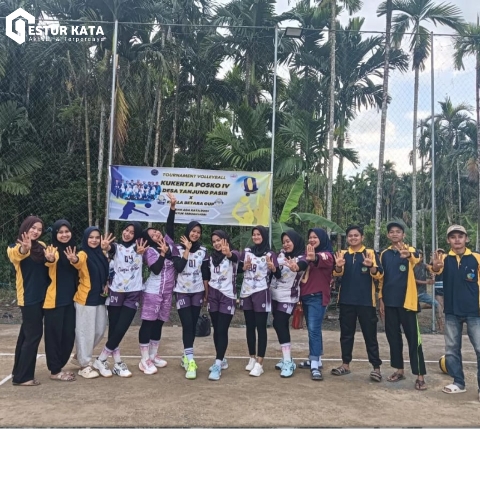 Kukerta Posko 04 Kube Cup 2025 Resmi Dimulai & Menjadi Salah Satu Turnamen Voli Terbesar di Kecamatan Kuala Betara.